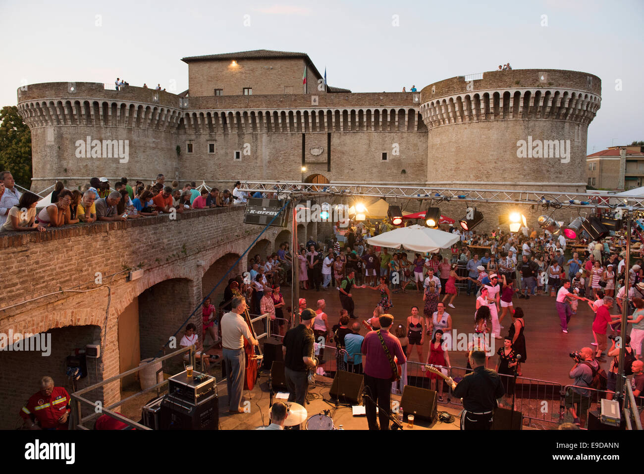 Foro Amnonario, Rocca Roveresca, Rock & Roll, Summer Jamboree 2014, Senigallia, Italy Stock Photo