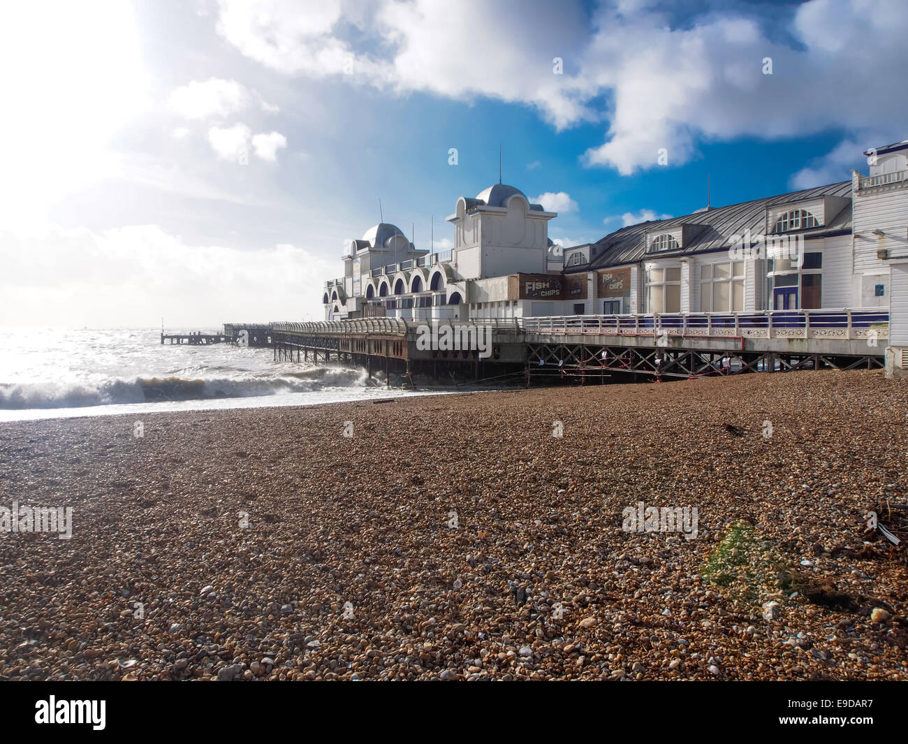 South Parade Pier in Southsea, Portsmouth, Hampshire Stock Photo
