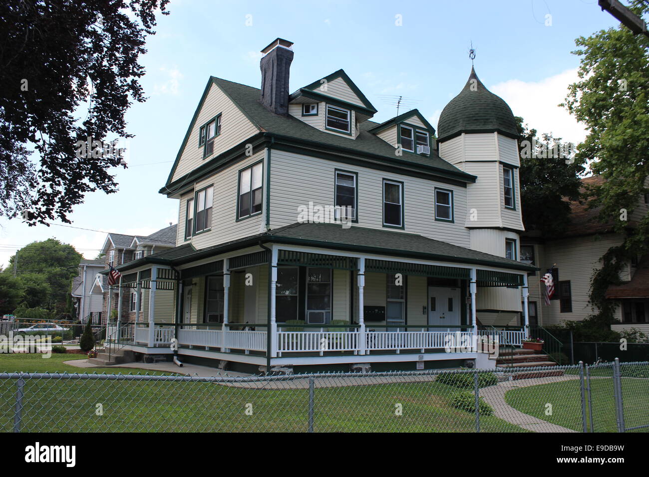 Queen Anne House, built in the 1880s in Clifton, Staten Island, New York Stock Photo