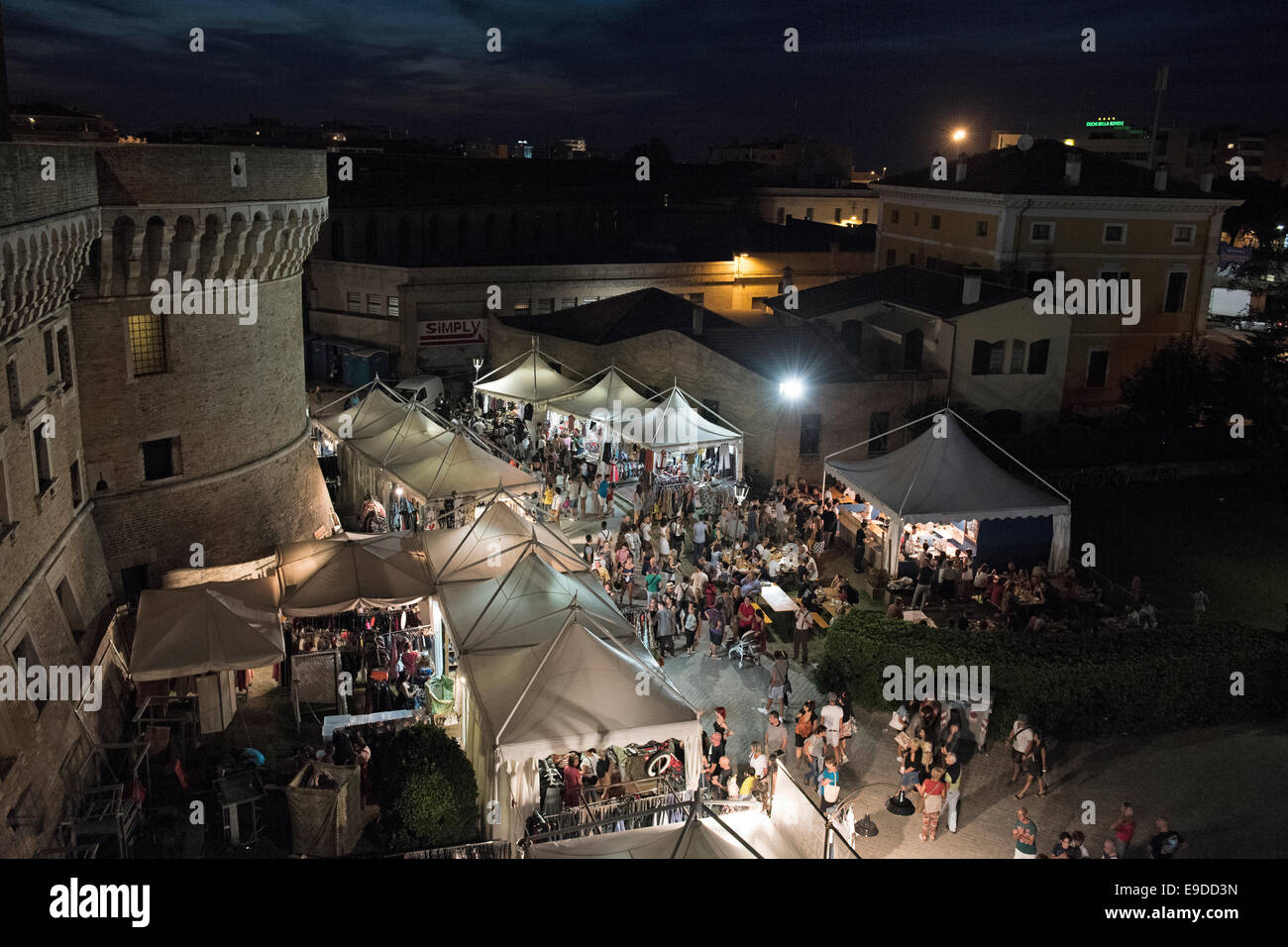 Foro Amnonario, Rocca Roveresca, Rock & Roll, Summer Jamboree 2014, Senigallia, Italy Stock Photo