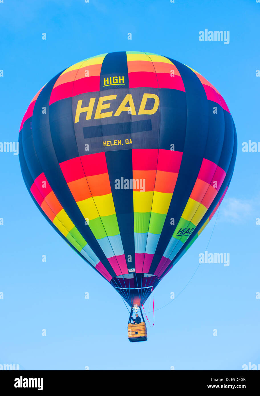 Balloon fly over Albuquerque , New Mexico during the Albuquerque balloon fiesta Stock Photo