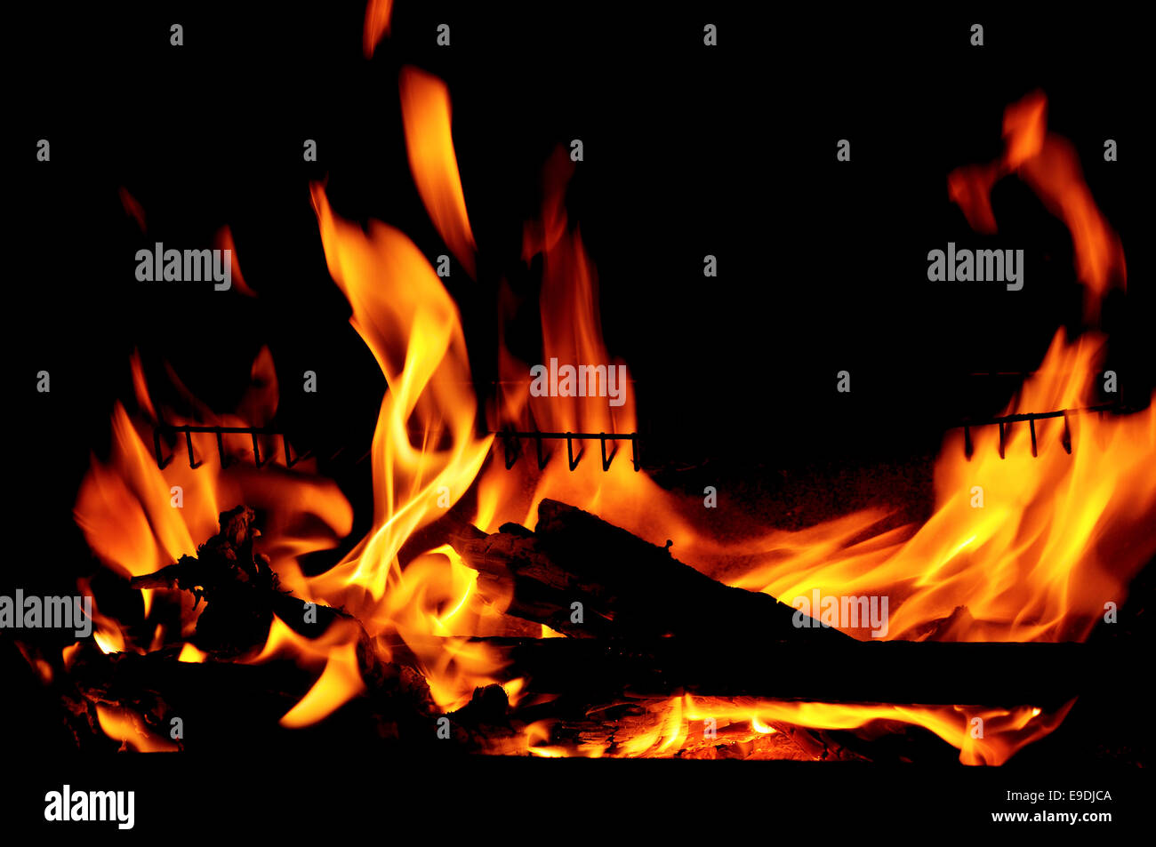 fire isolated over black background Stock Photo - Alamy