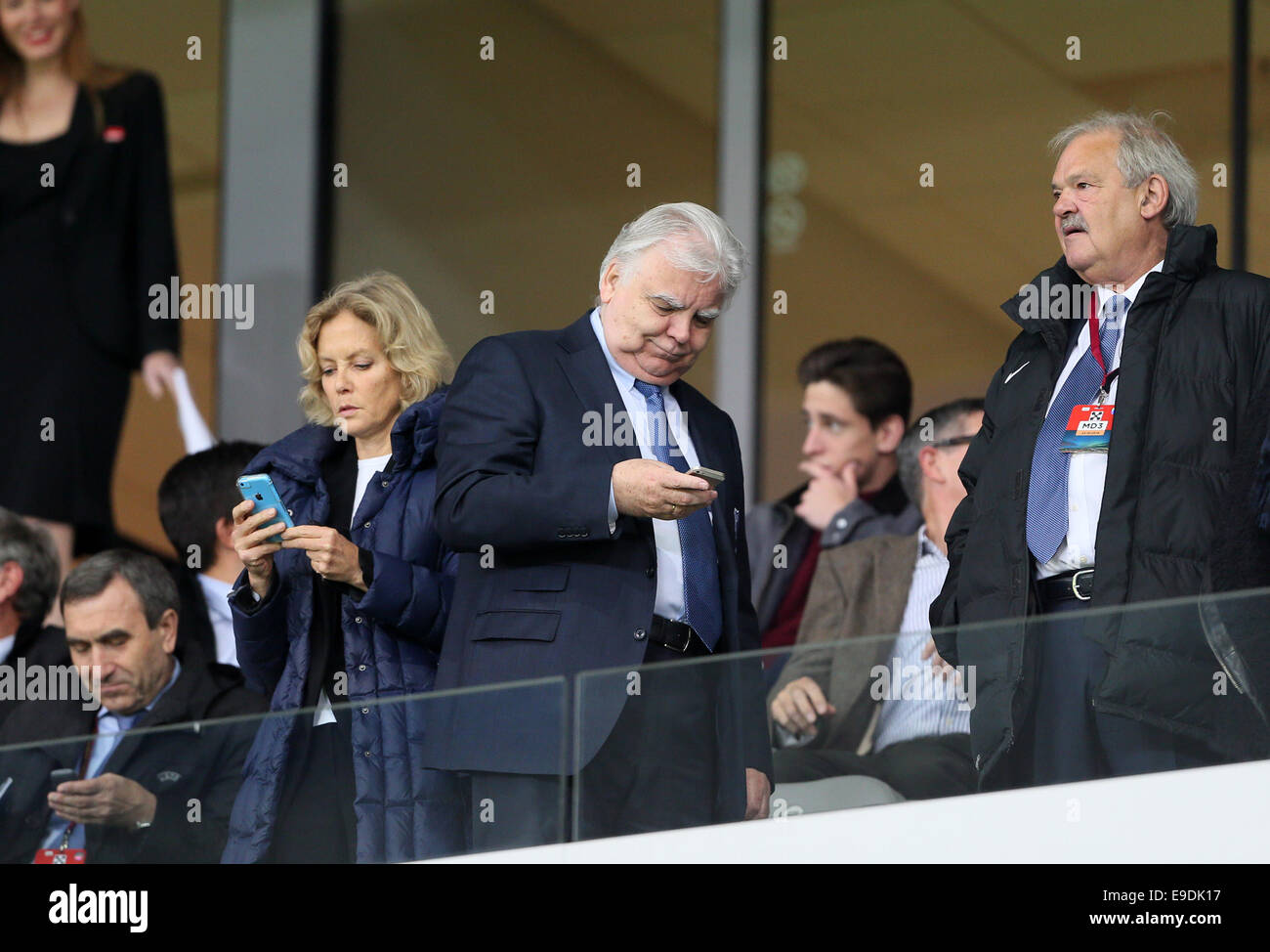 Lille, UK. 23rd Oct, 2014. Everton's Bill Kenwright looks on.- Europa League - Lille vs Everton - Stade Pierre-Mauroy - Belgium - 23rd October 2014 - Picture David Klein/Sportimage. © csm/Alamy Live News Stock Photo