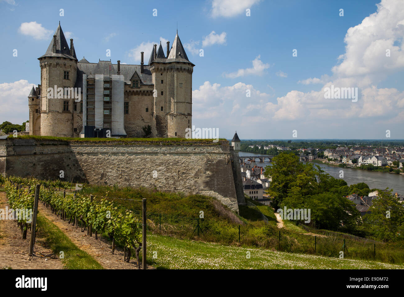 Saumur castle standing proud above the majestic Loire Stock Photo - Alamy