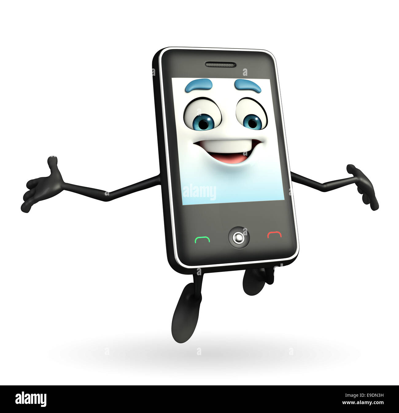 Cartoon Mobile Phone Character T Pose Stock Illustrations – 27