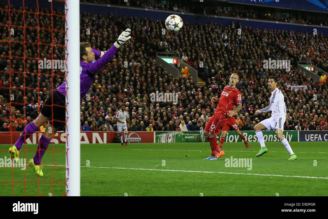 Liverpool, UK. 22nd Oct, 2014. Cristiano Ronaldo of Real Madrid Stock Photo - Alamy