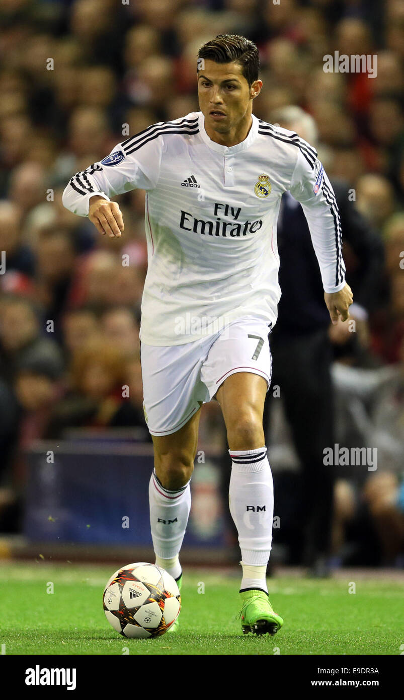 Liverpool, UK. 22nd Oct, 2014. Cristiano Ronaldo of Real Liverpool, UK. 22nd Oct, 2014. Cristiano Ronaldo of Real