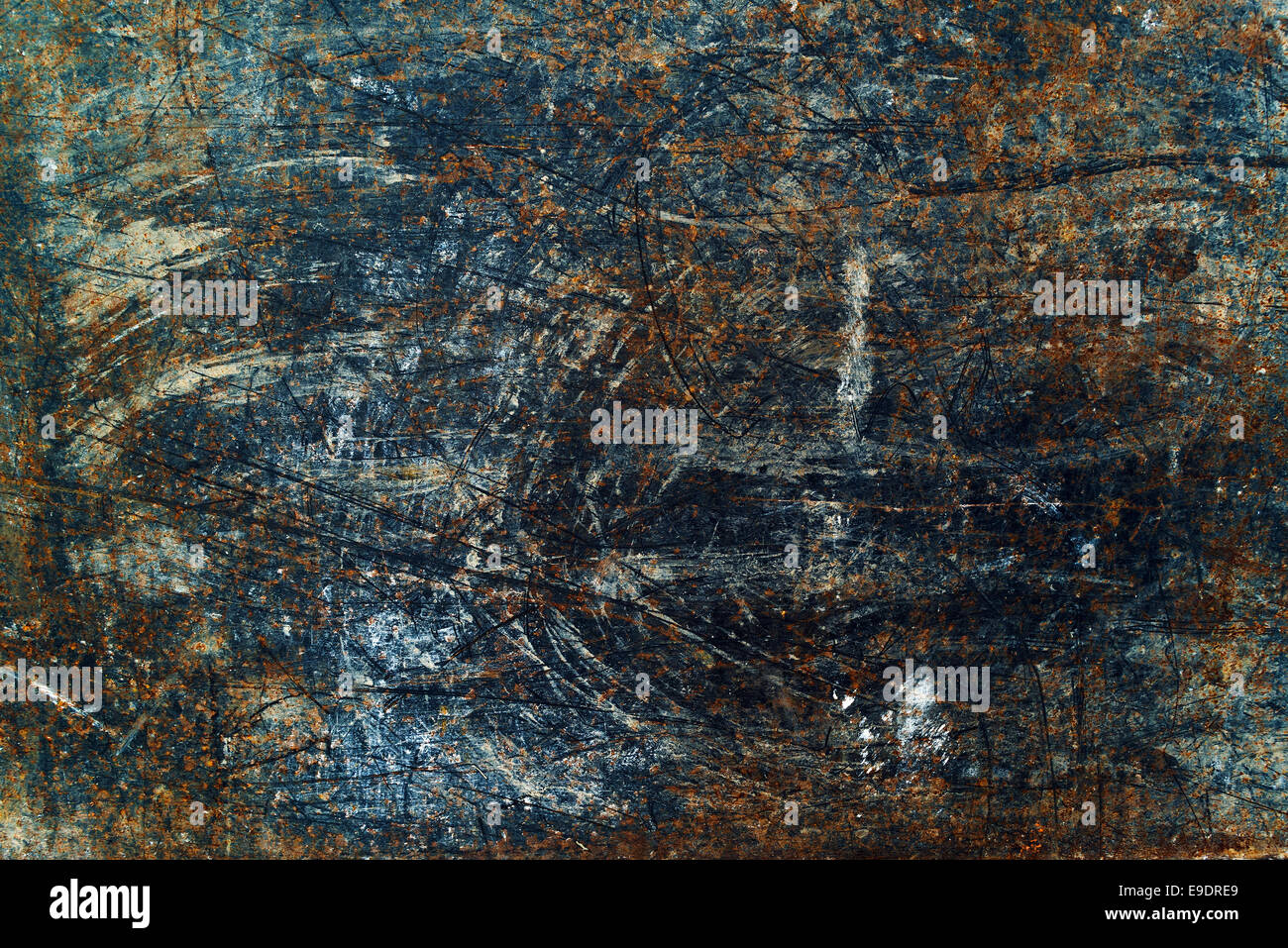 Brushed rusty metal texture as industrial background Stock Photo