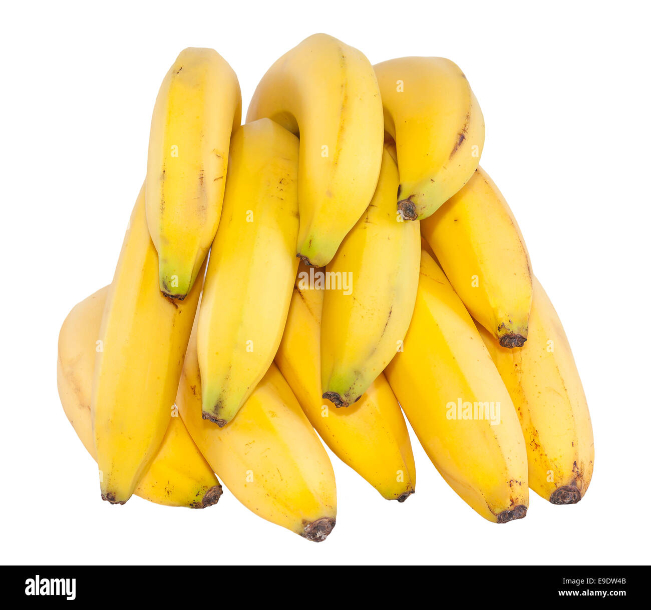 Bunch of bananas isolated on white background. Stock Photo