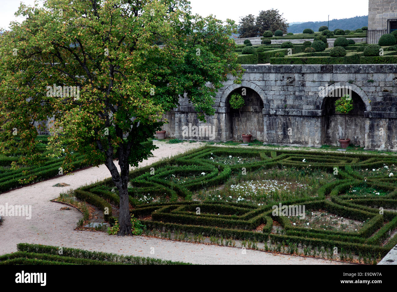 Escorial Monastery Gardens. Stock Photo