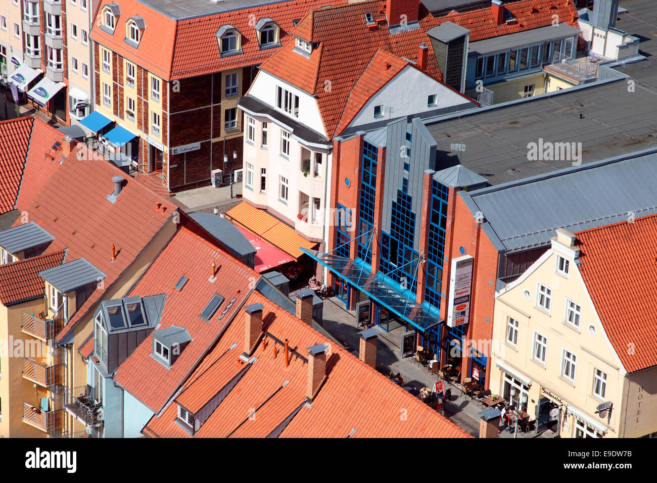 Greifswald birds eye view Stock Photo