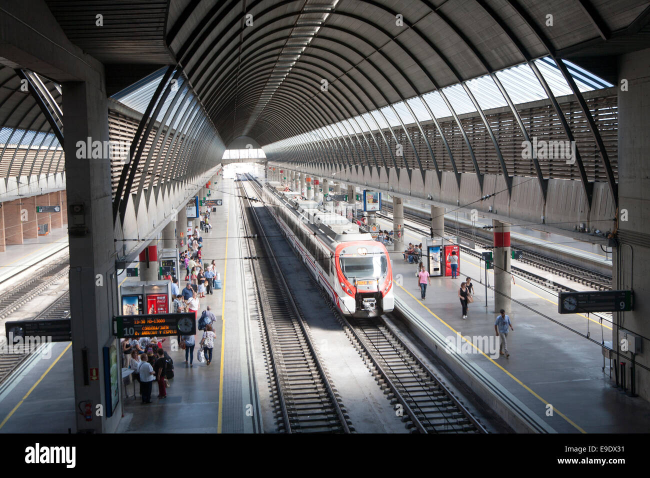 Train at platform inside Santa Justa railway station Seville, Spain Stock Photo Alamy Train at platform inside Santa Justa railway station Seville, Spain Stock Photo Alamy
