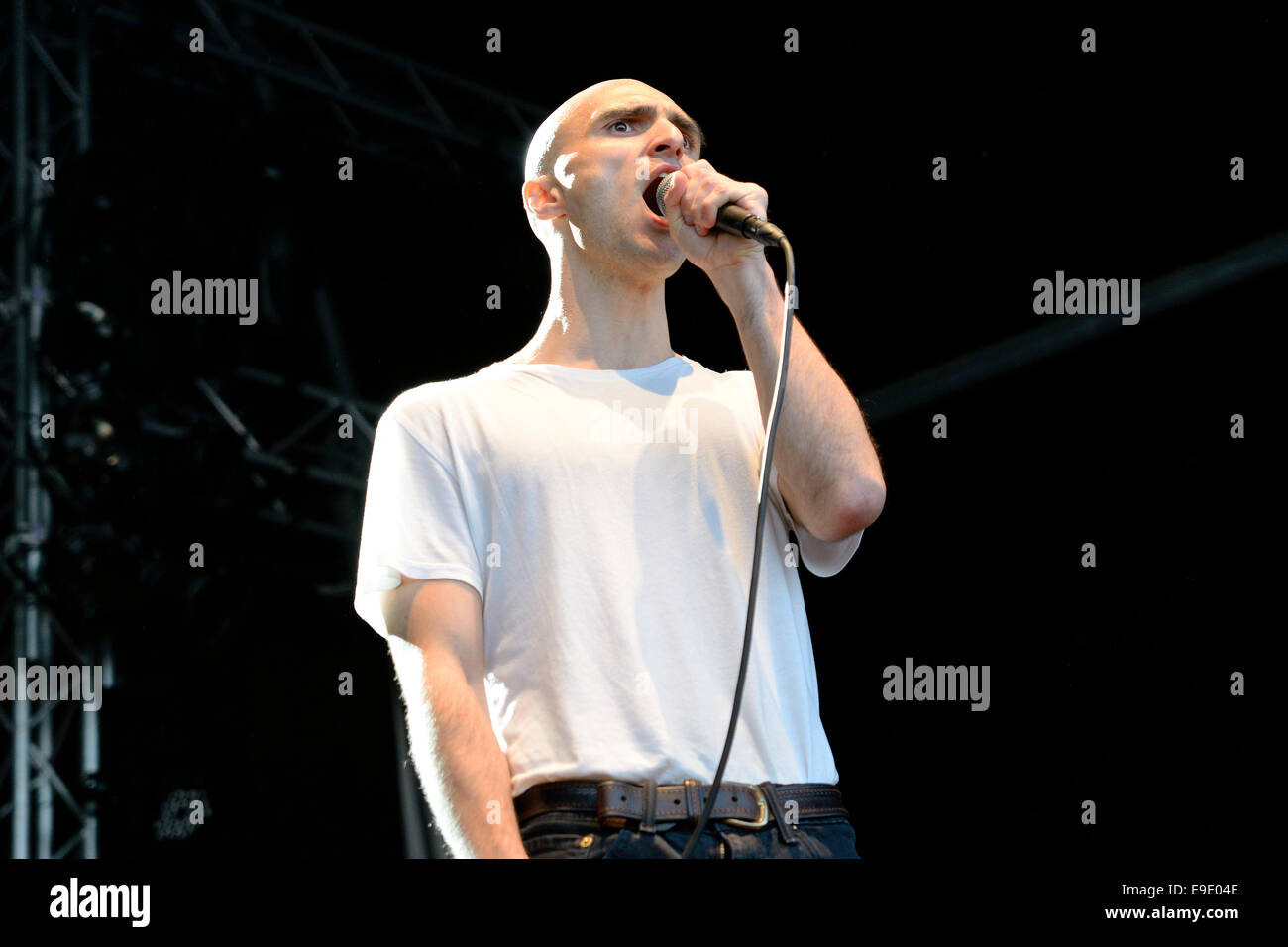 BARCELONA - MAY 29: Majical Cloudz, electronic pop band fronted by  singer-songwriter Devon Welsh, performance Stock Photo - Alamy