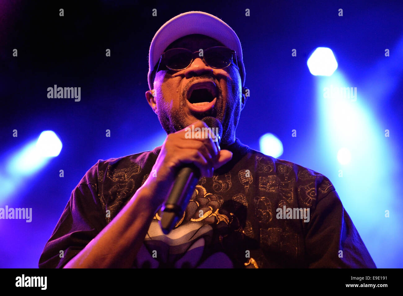BARCELONA - MAY 15: Swamp Dogg, American soul music band, performance at Barts stage on May 15, 2014 in Barcelona, Spain. Stock Photo