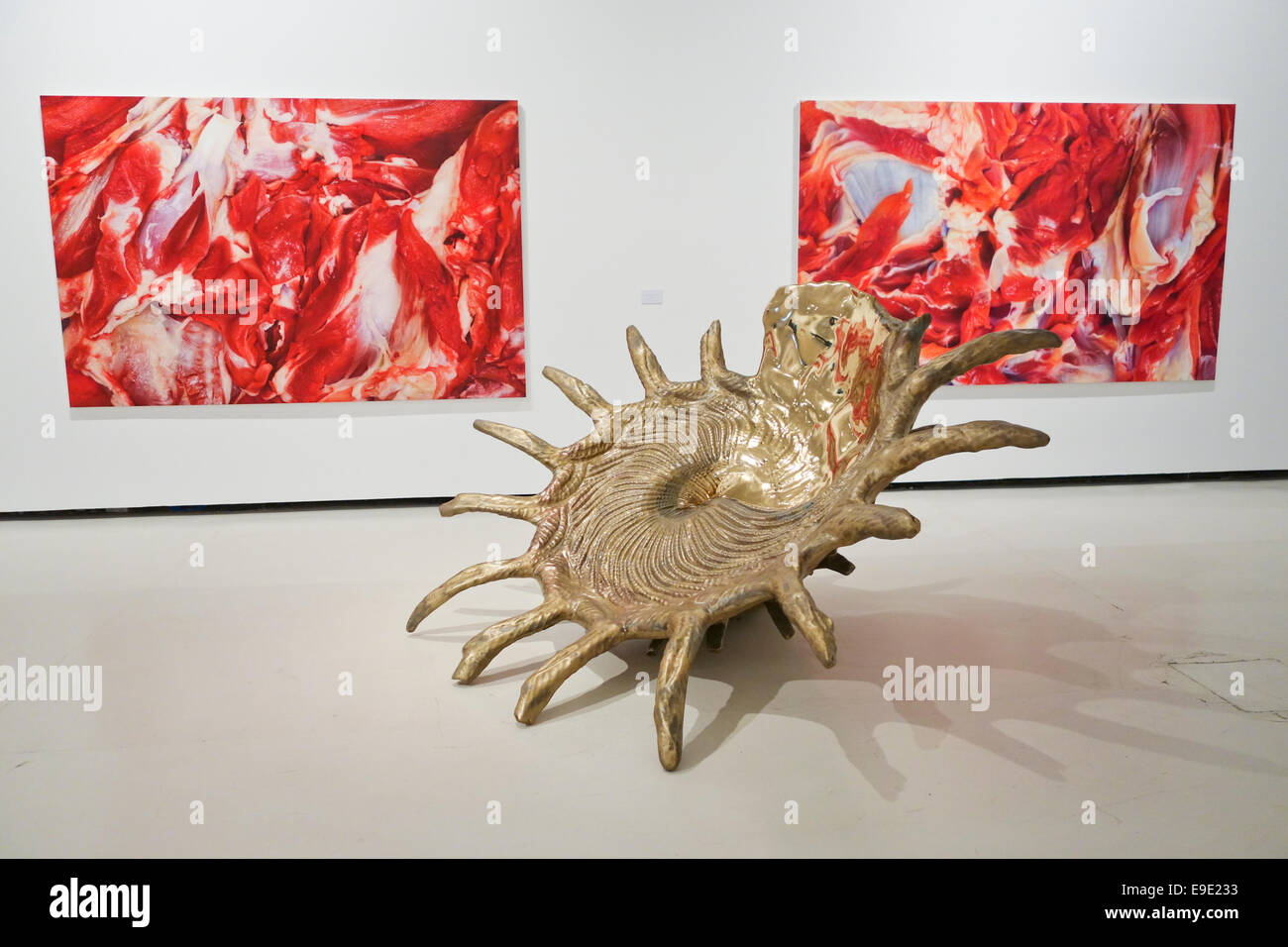 'All the Time in the World' by  British artist Marc Quinn on display at CAC. Centre for Contemporary Art. Soho, Malaga, Spain. Stock Photo