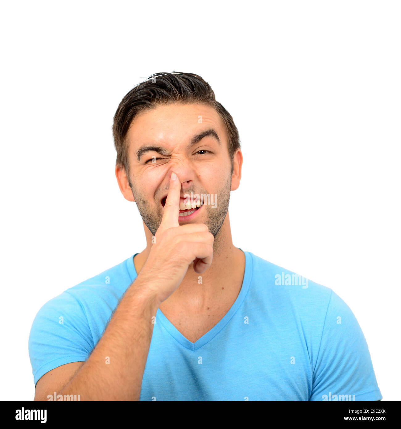 Man nose finger funny hi-res stock photography and images - Page 2 - Alamy