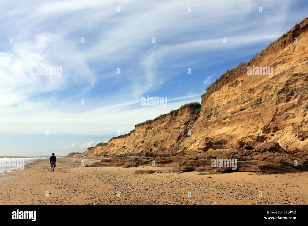 Suffolk Cliffs Sandstone cliffs subject to coastal erosion between Benacre and ...