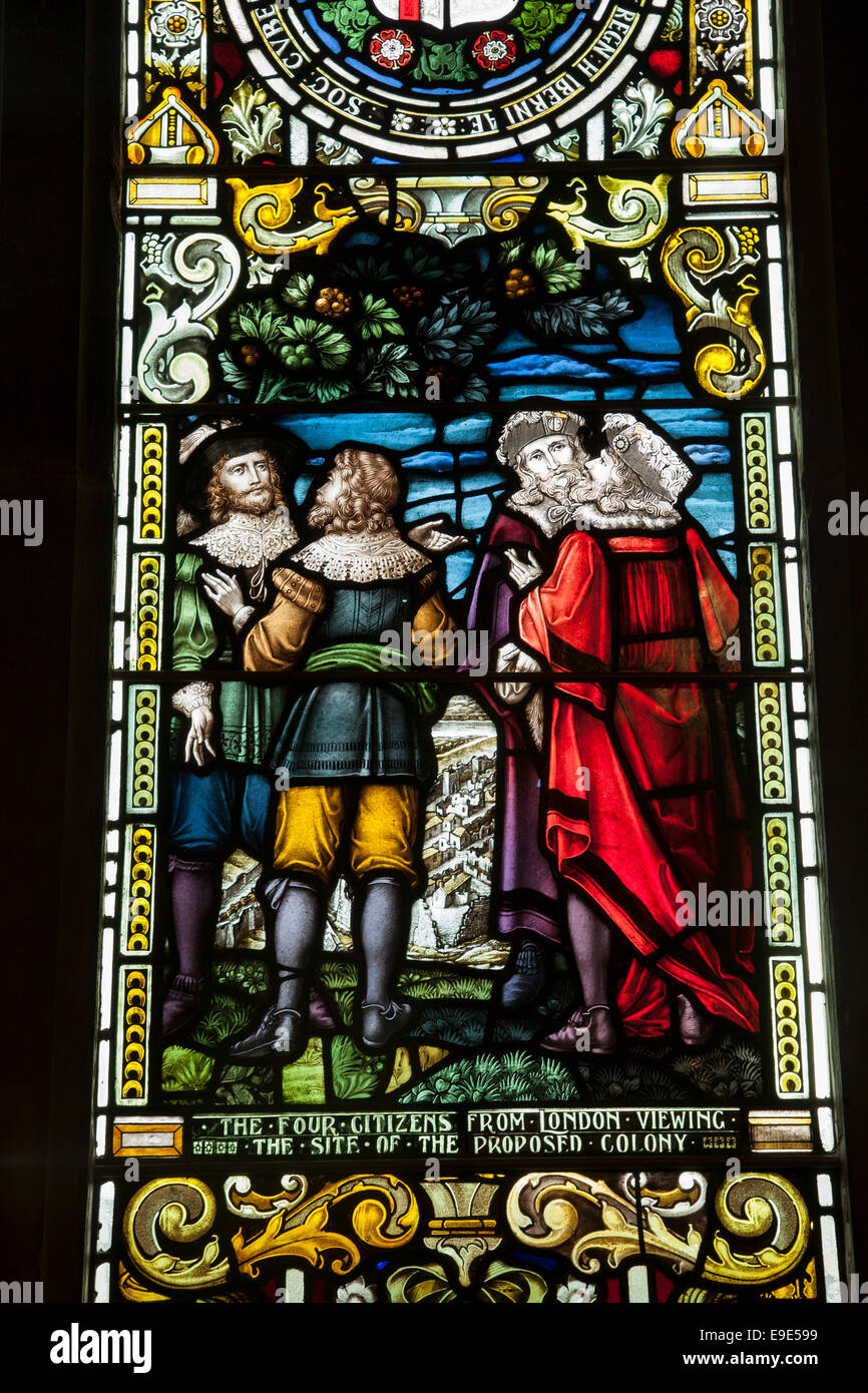 Derry guildhall stained glass window hires stock photography and