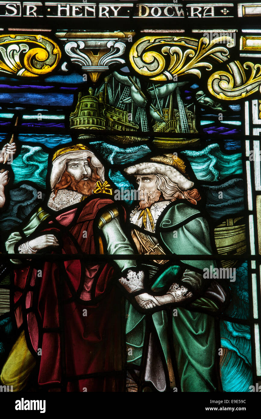 Stained Glass Window, Guildhall, Derry Londonderry, Northern Ireland