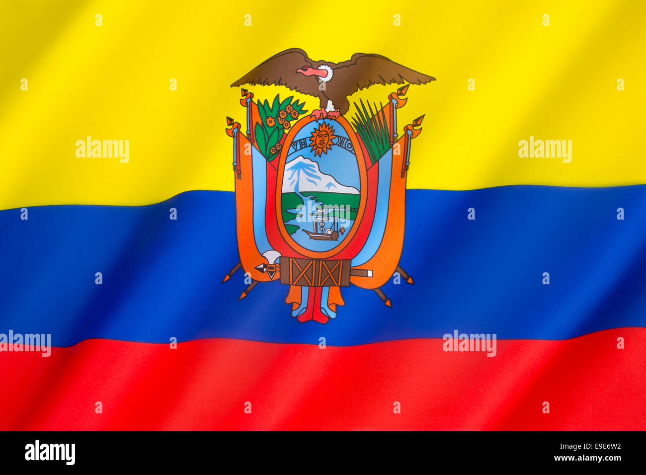 Flag of Ecuador Stock Photo