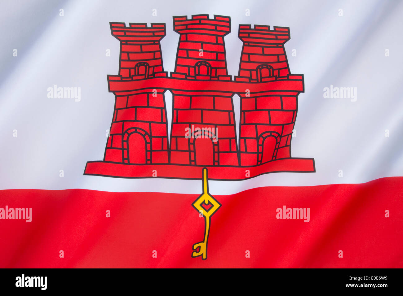 Flag of Gibraltar Stock Photo