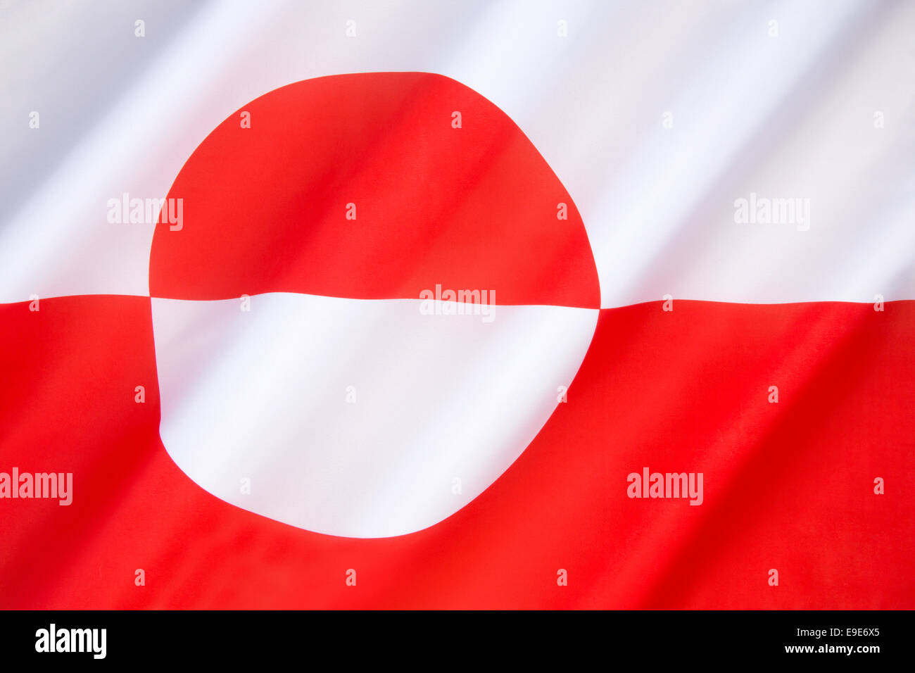 Flag of Greenland Stock Photo