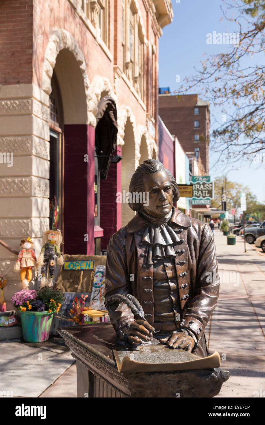 'City of Presidents' Life-size Statue in Rapid City, Black Hills, SD, USA Stock Photo