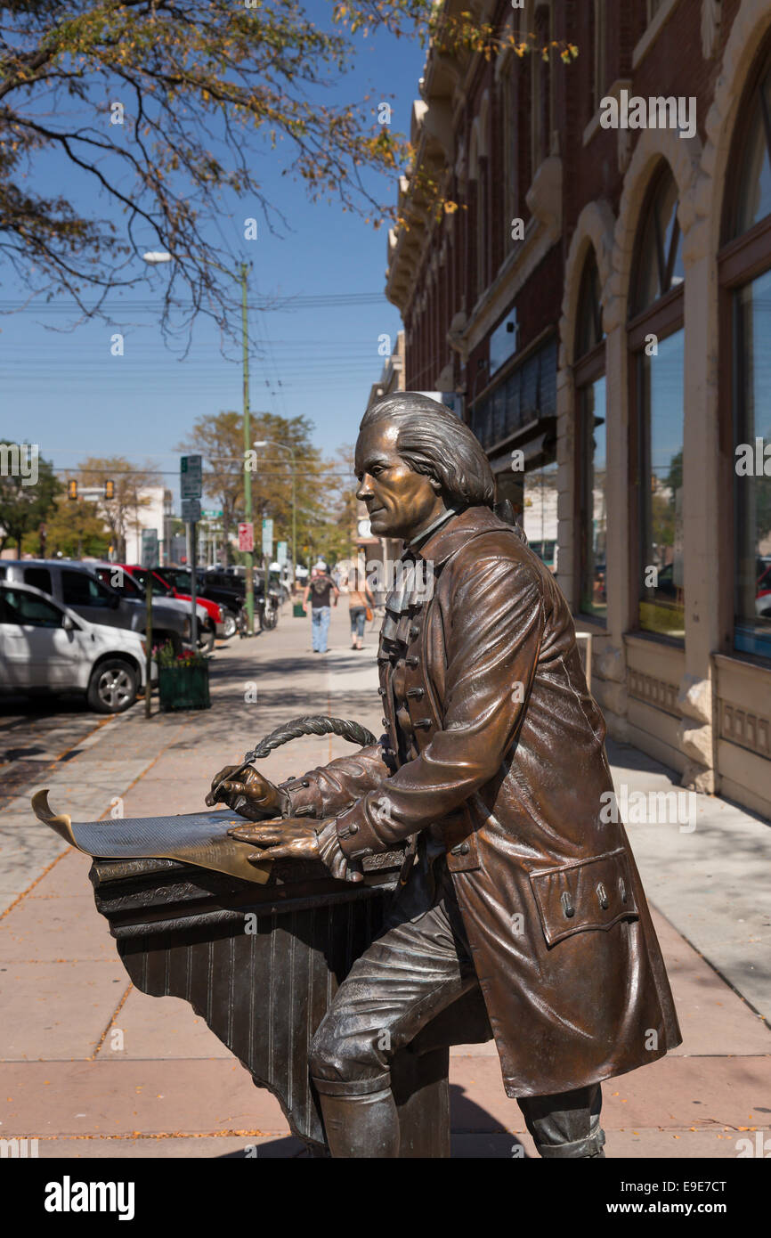 'City of Presidents' Life-size Statue in Rapid City, Black Hills, SD, USA Stock Photo