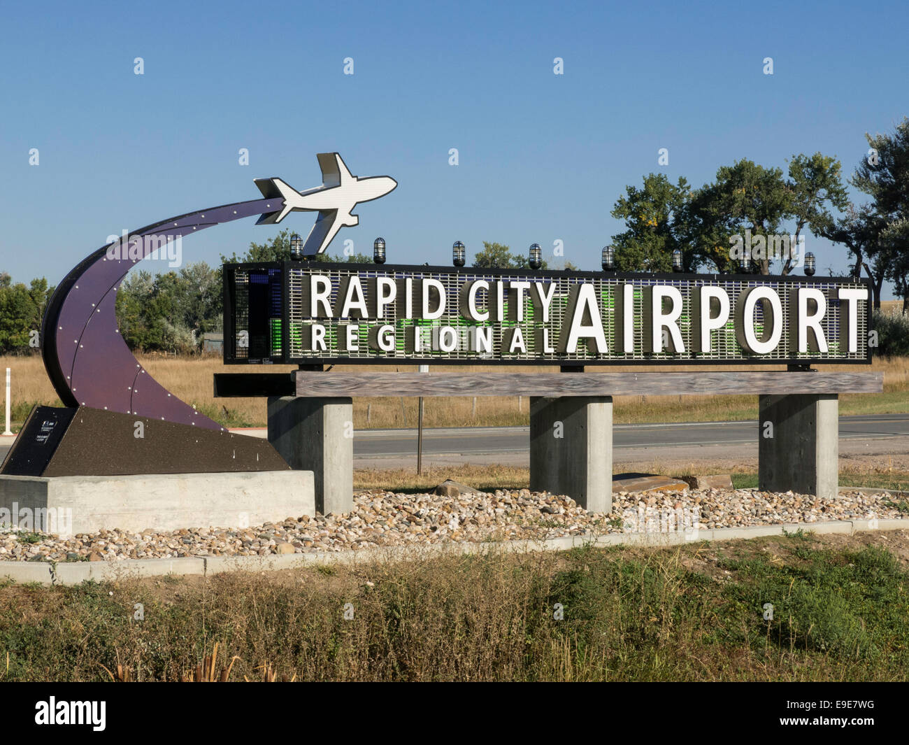 Rapid City Regional Airport, Black Hills, South Dakota, USA Stock Photo