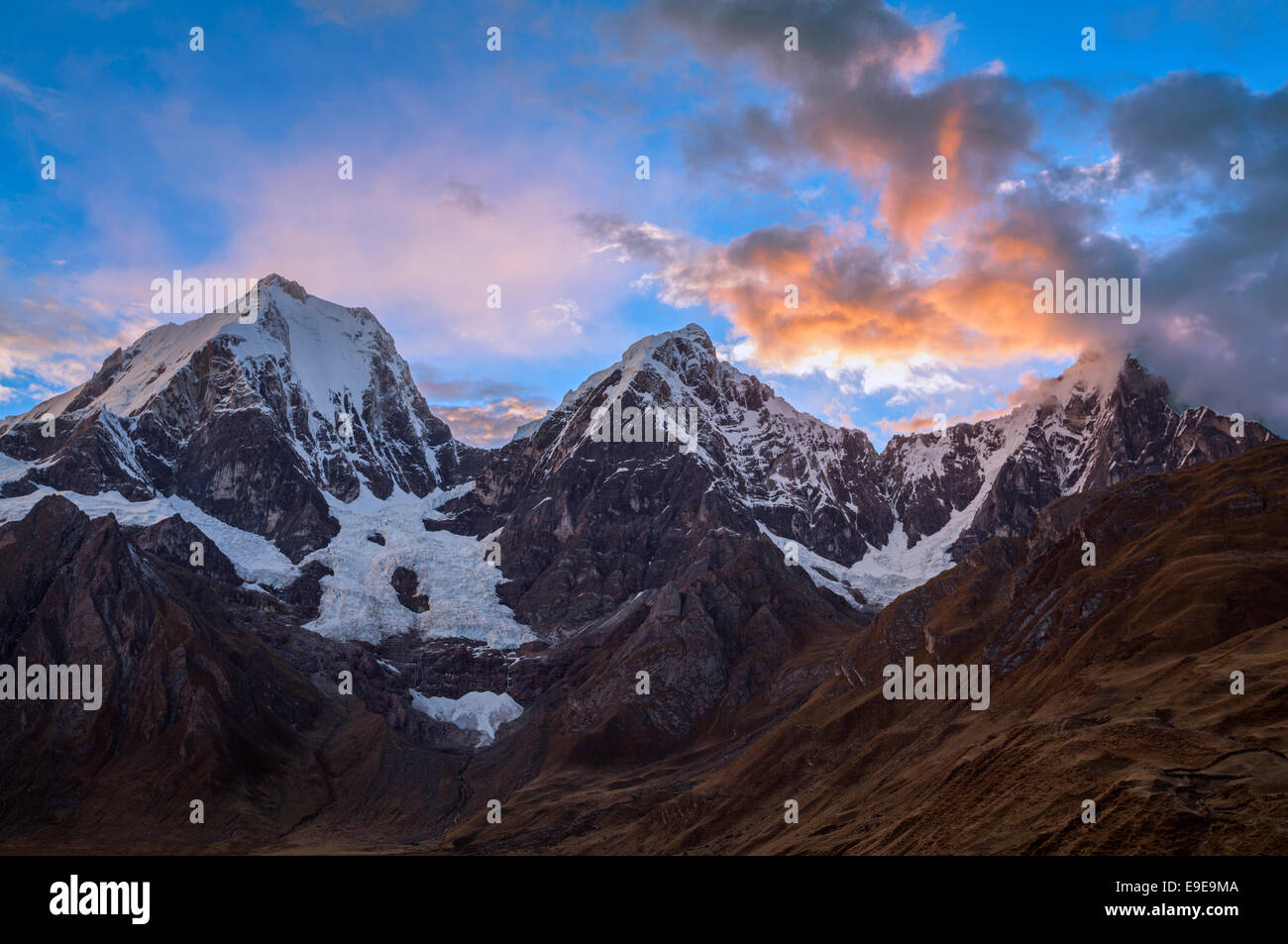 Sunset in the Andes Peru Stock Photo - Alamy