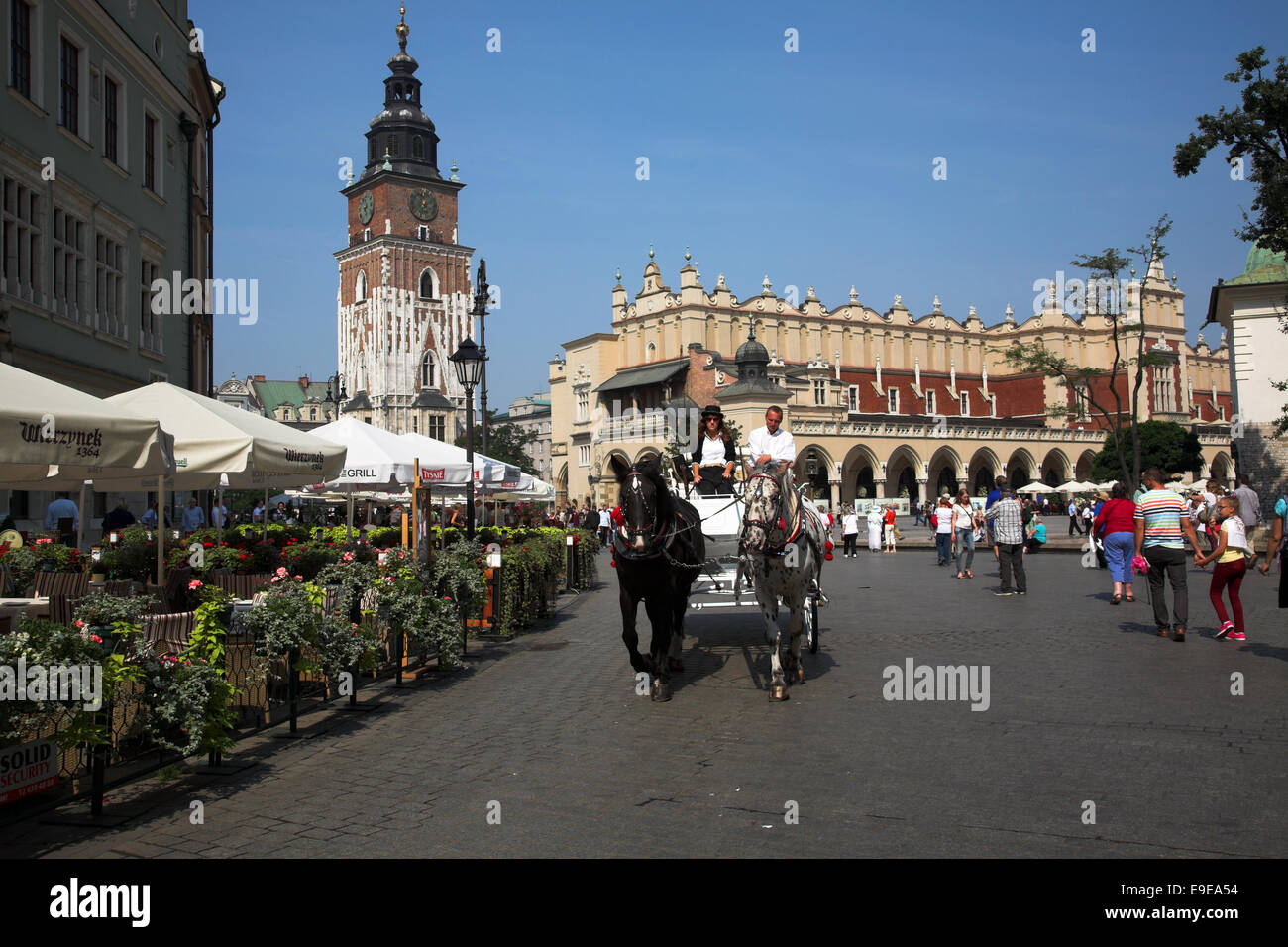 Main Market Square, Kraków Stock Photo
