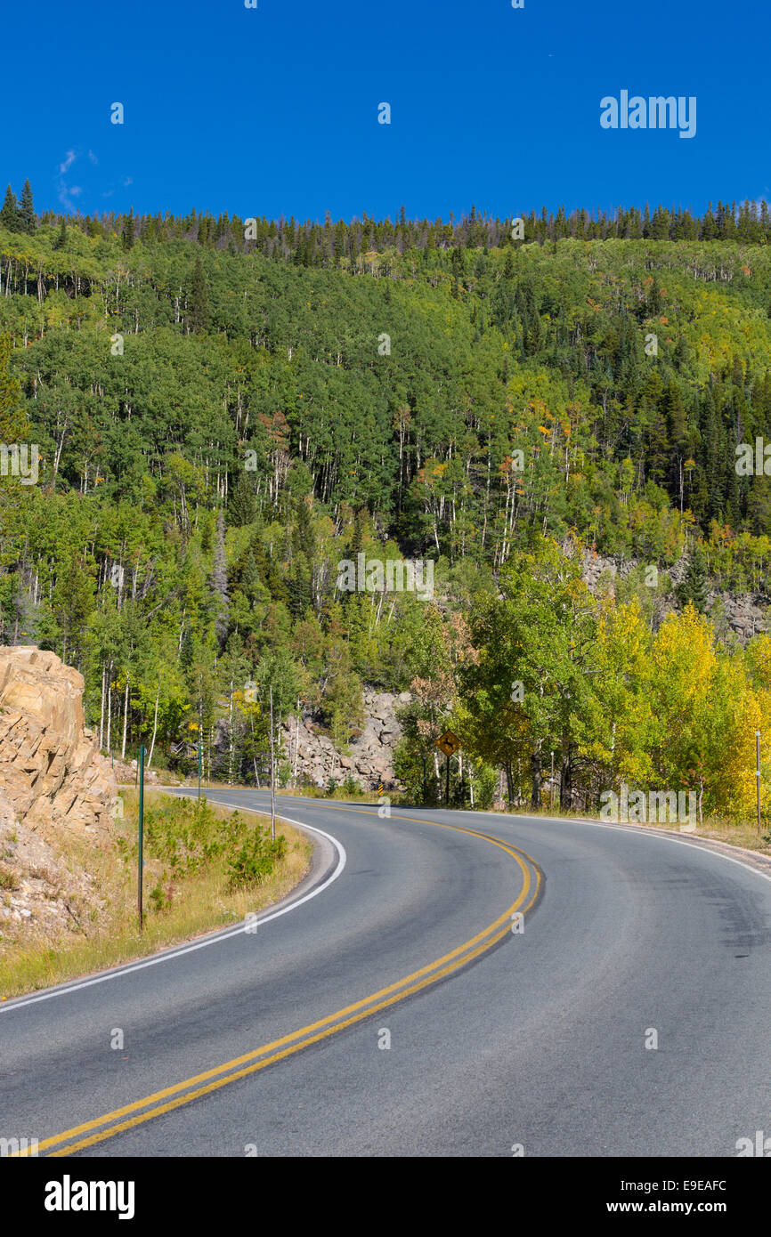 Bear Lake Road in Rocky Mountain National Park Colorado Stock Photo