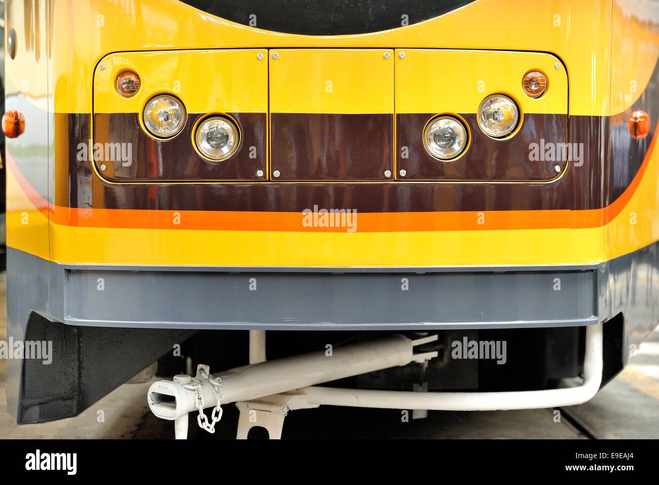 New ATM Class 4900 Tram (nose detail). Milan, Italy Stock Photo