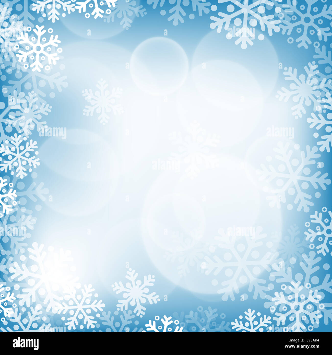 Abstract blue christmas background with snowflakes Stock Photo - Alamy