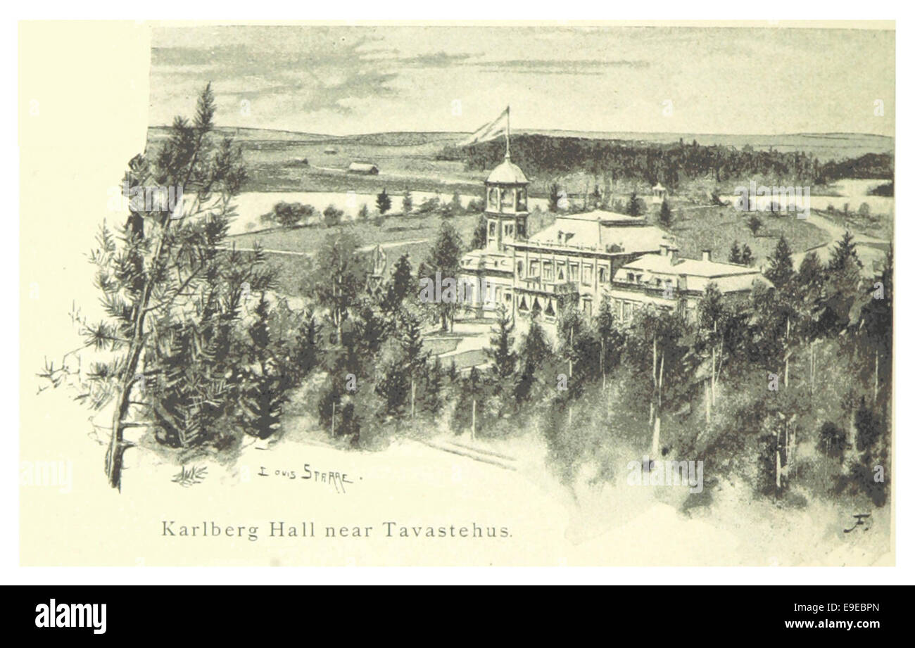 MECHELIN(1894) p056 Karlberg Hall near Tavastehus Stock Photo