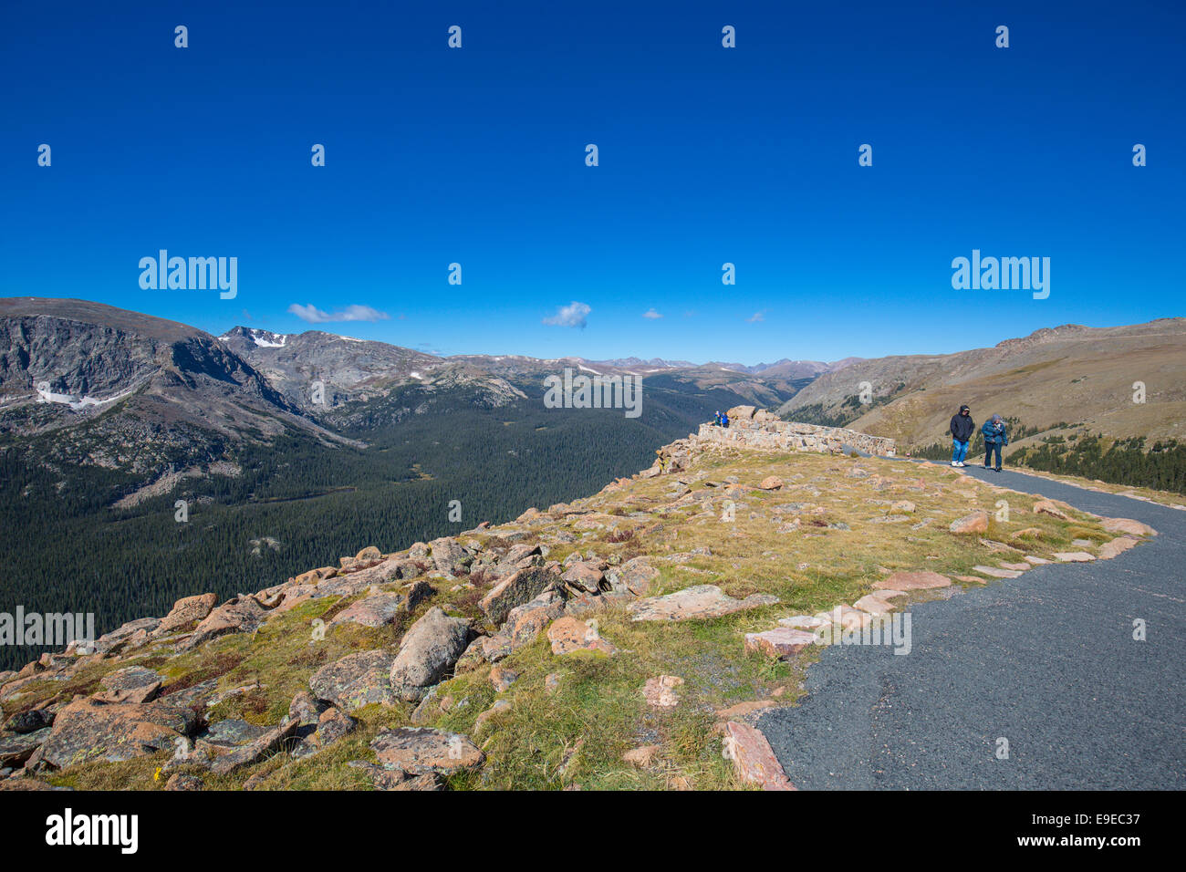 Viewe from Forest Canyon Overlook on Trail Ridge Road in Rocky Mountain National Park Colorado Stock Photo