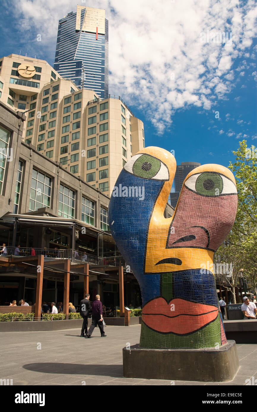 Ophelia Sculpture Southbank Promenade Melbourne Australia Stock Photo