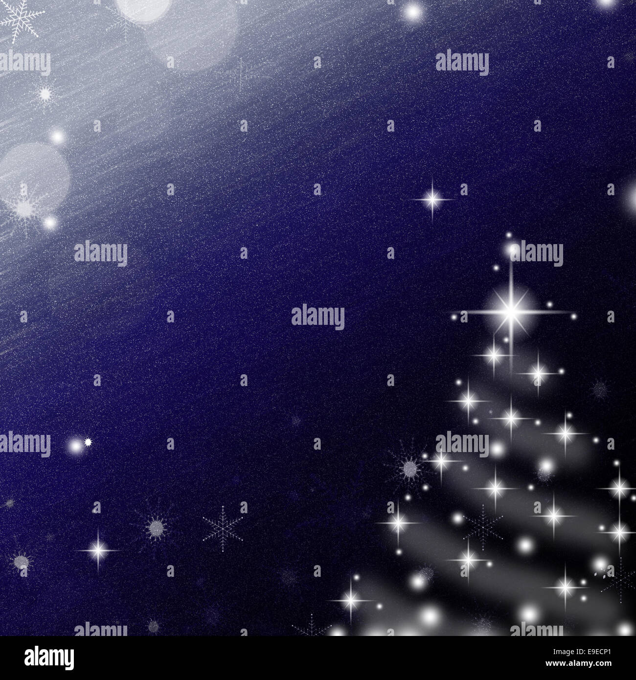 Abstract Christmas background with snowflakes in blue color Stock Photo ...