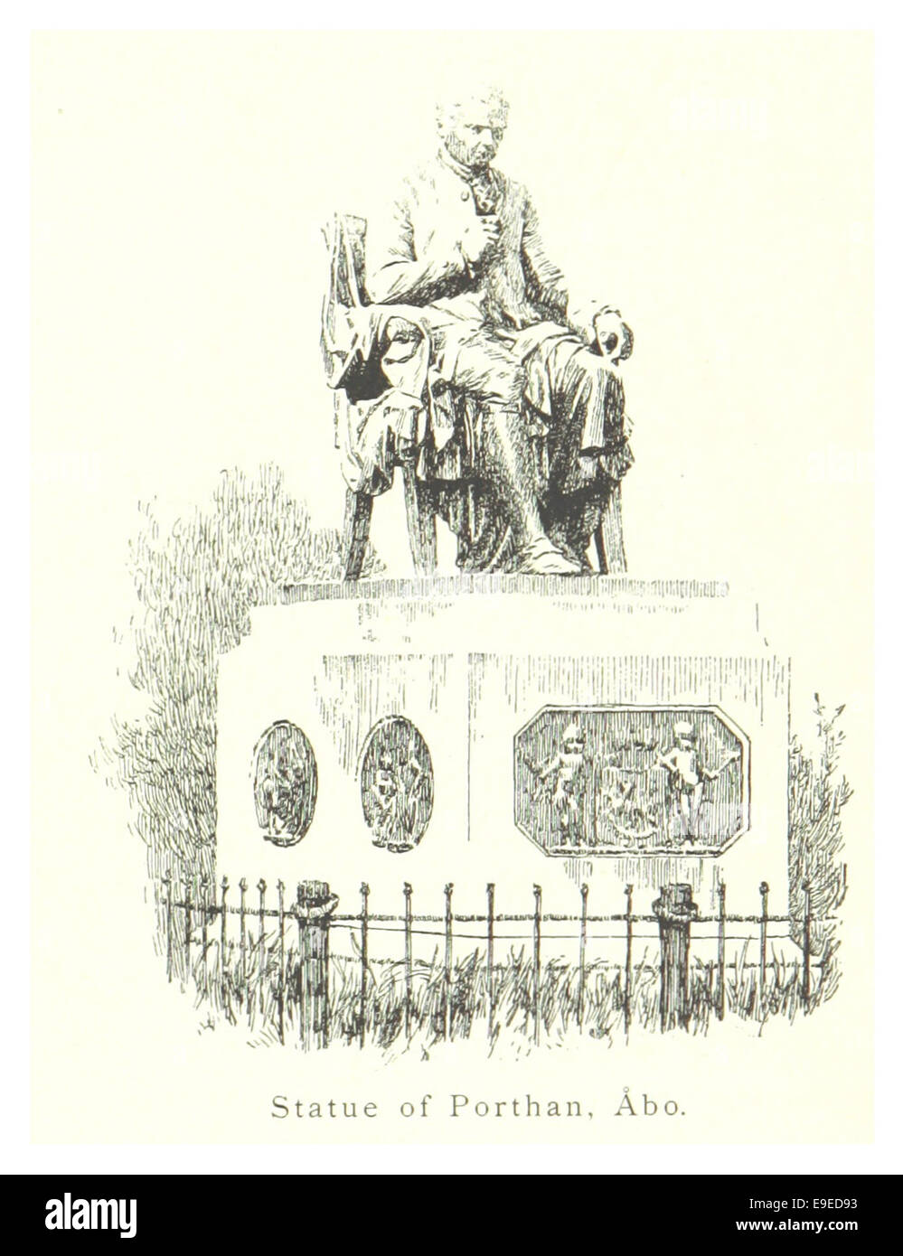 MECHELIN(1894) p275 Turku, Statue of Porthan Stock Photo