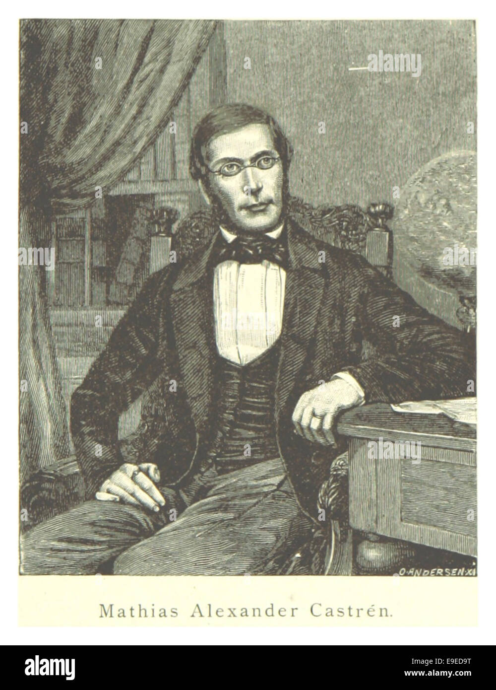 A 1894 illustration of Mathias Alexander Castren, a prominent Finnish ...