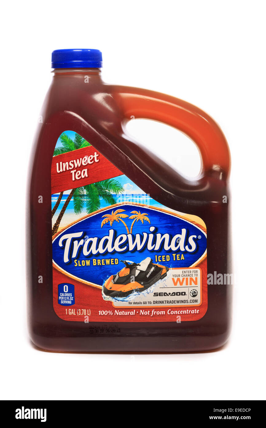 Tradewinds Unsweet Tea Stock Photo
