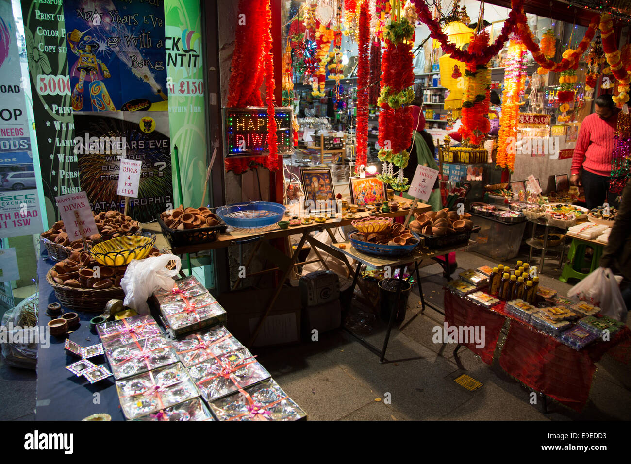 Shop for Divali gifts Southall  London Stock Photo