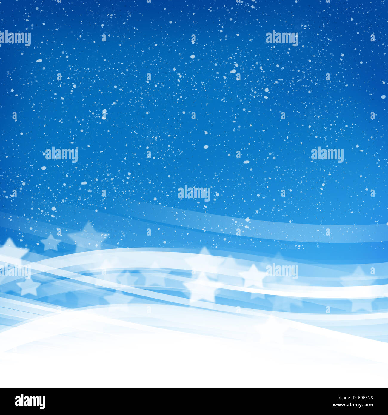 Abstract blue wave holiday background with stars Stock Photo - Alamy