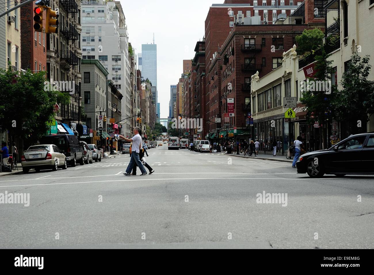 A Street View Of A Down Town Manhattan, New York City Stock Photo - Alamy