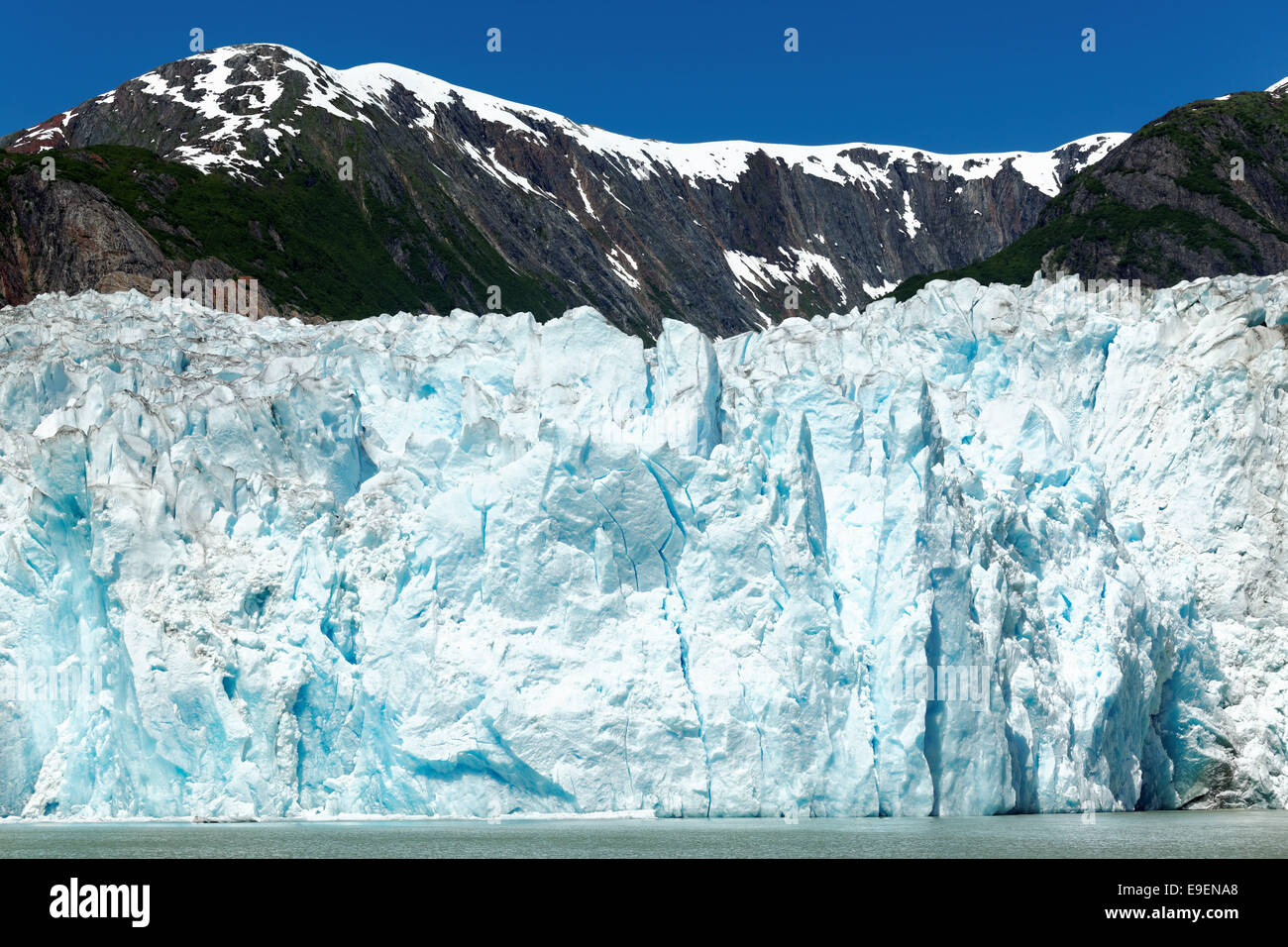 Terminus face of Sawyer Glacier, Tracy Arm, Southeast Alaska, USA Stock Photo