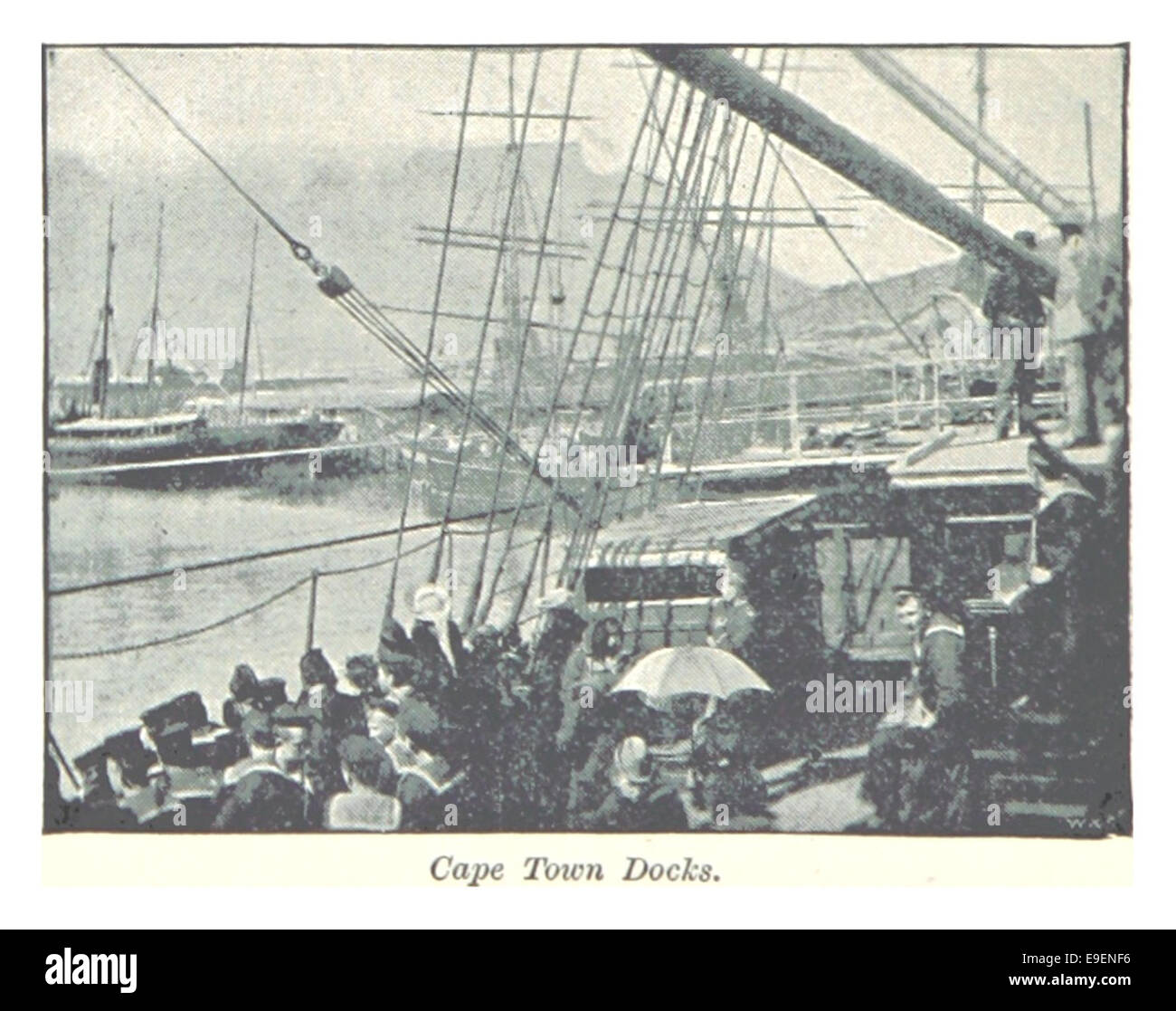 Salmond(1896) pg066 Cape Town Docks Stock Photo