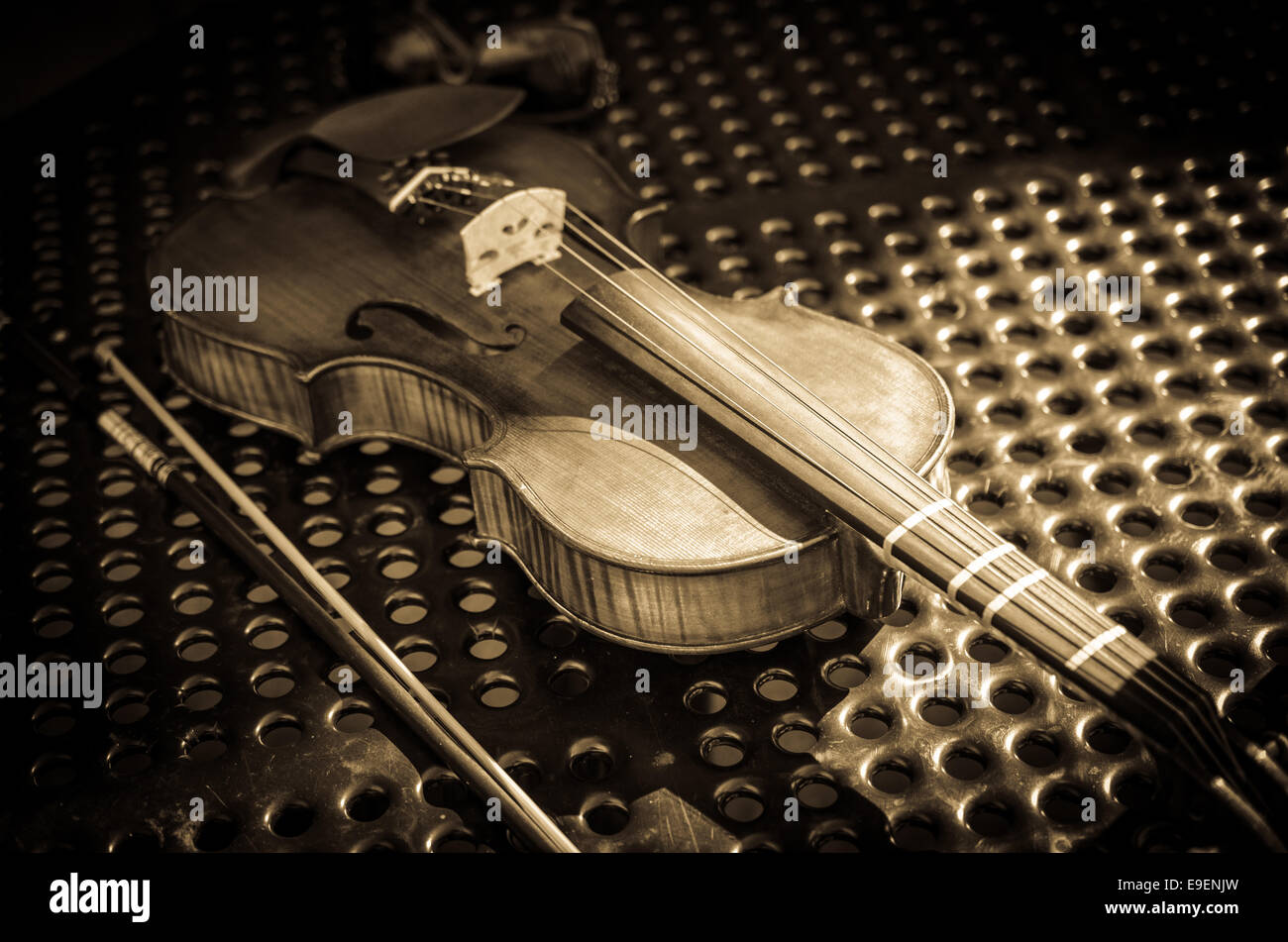 A violin fiddle. Stock Photo