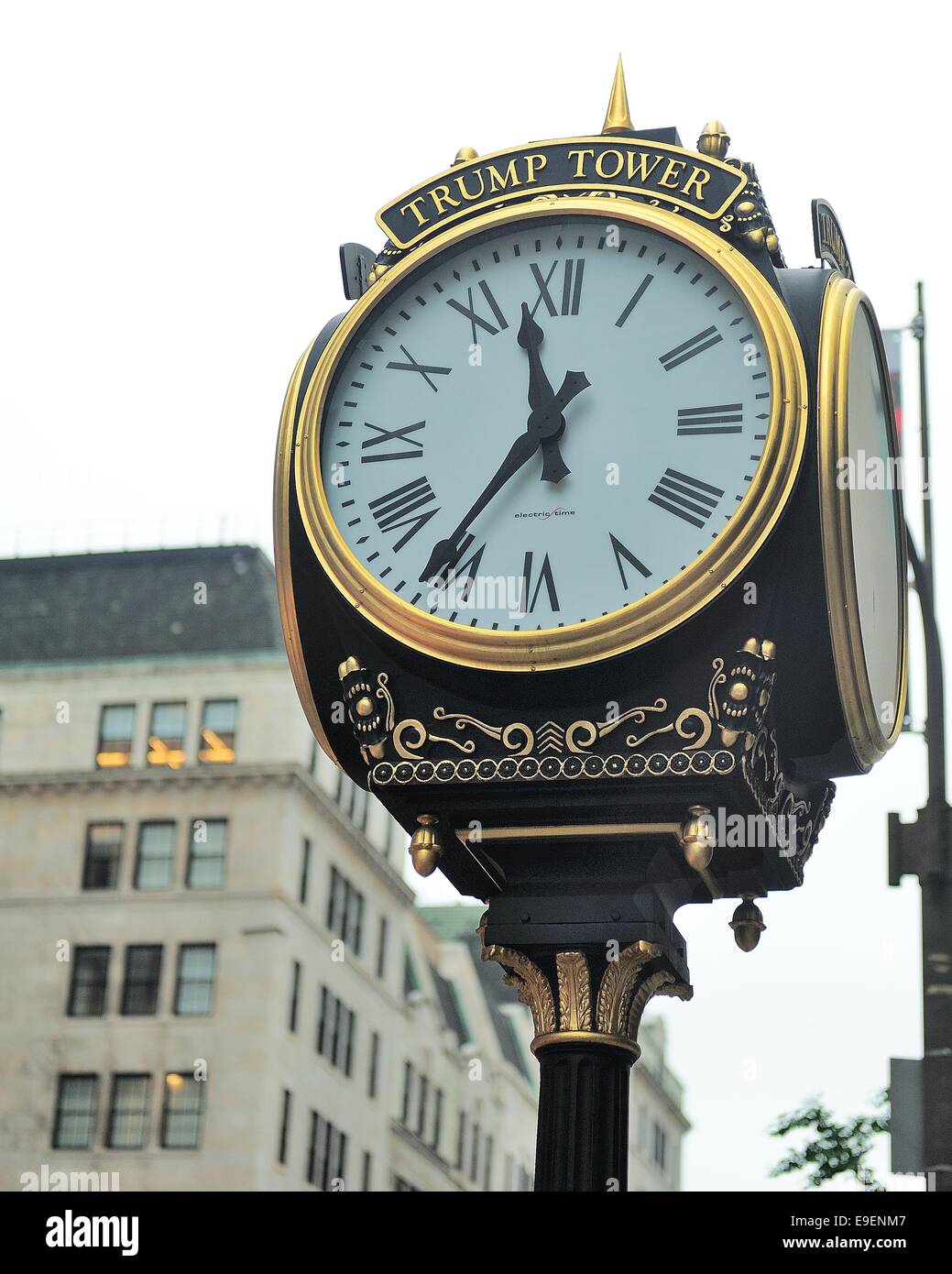 A street clock in down town Manhattan New York City Stock Photo