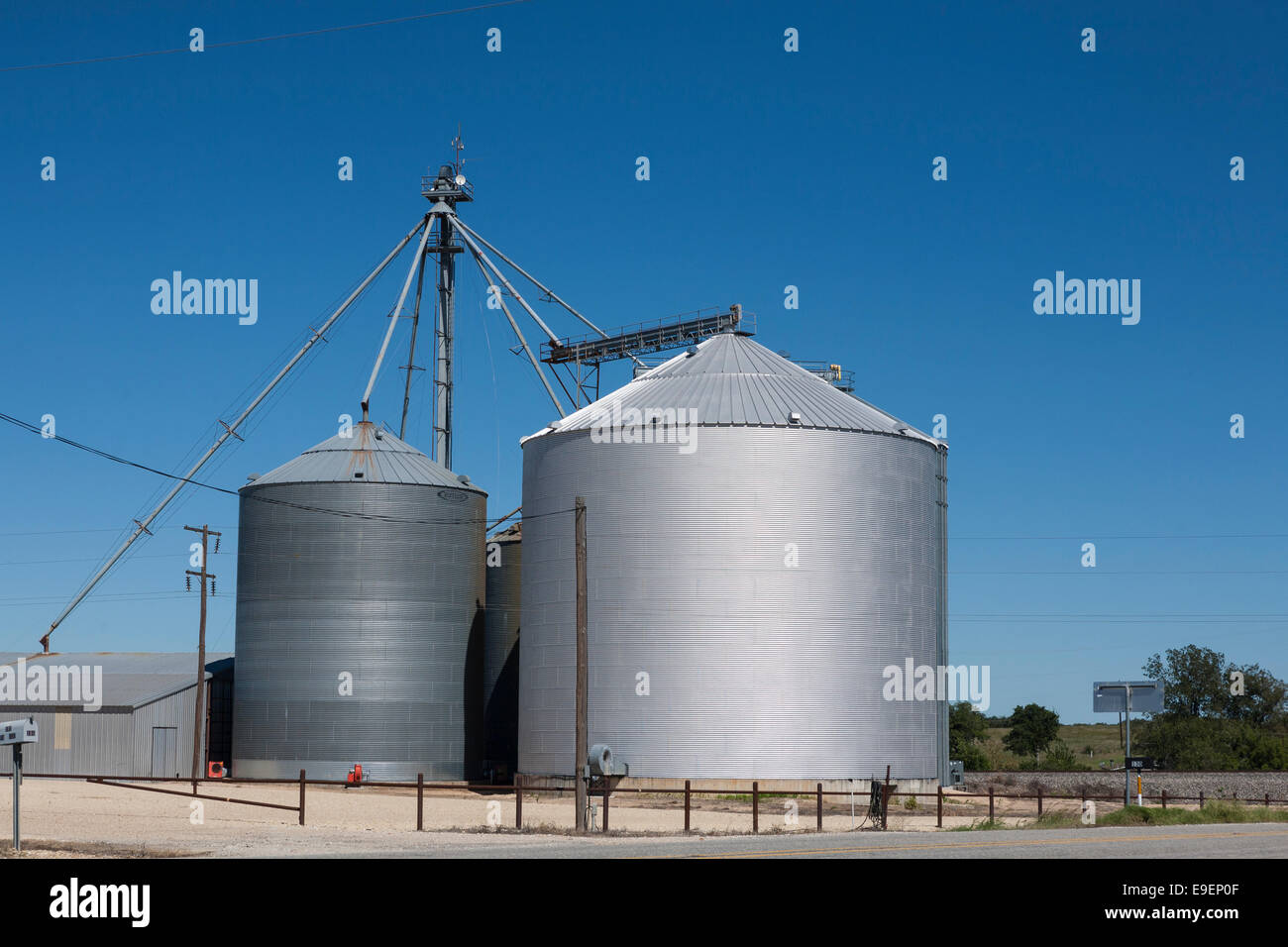 Grain storage silos Stock Photo Alamy