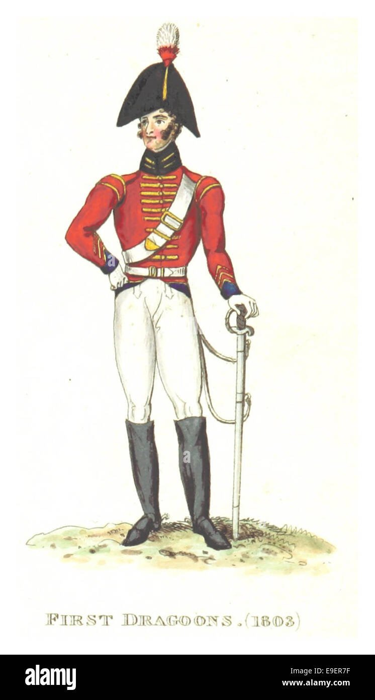 Uniform First Dragoons 1803 Stock Photo